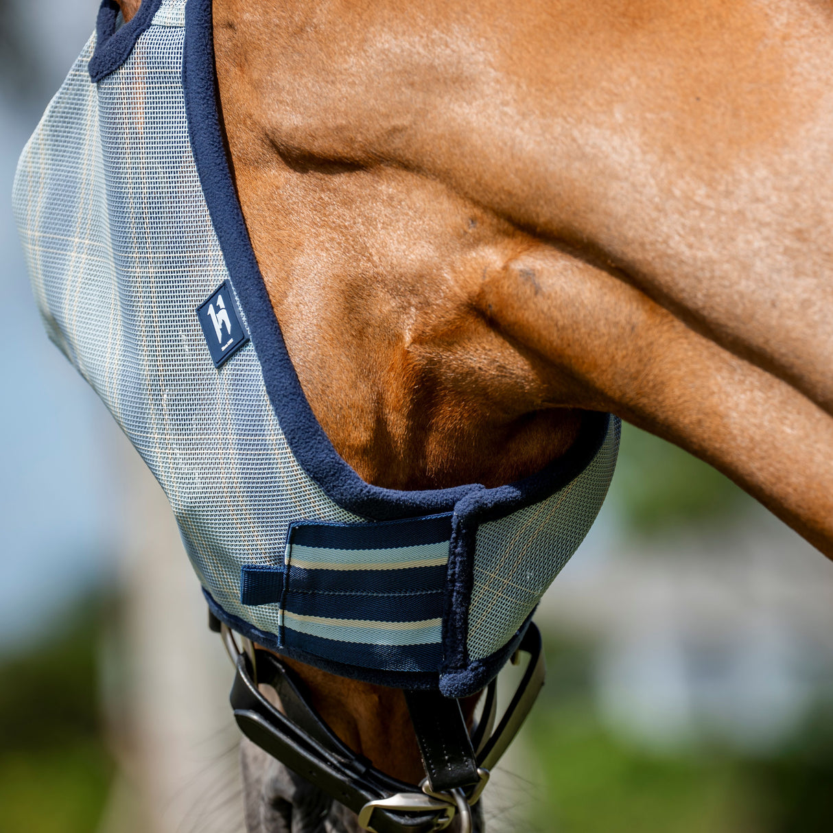Horseware Ireland Newmarket No Ears Fly Mask #colour_witney-navy