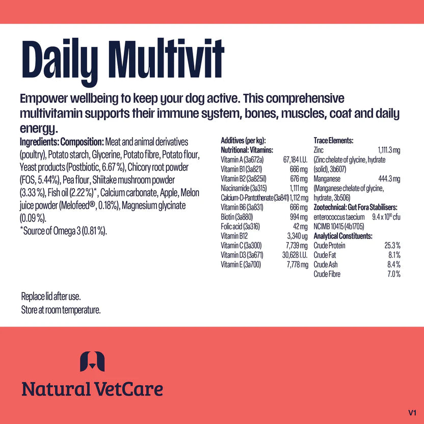 Natural Vet Care Daily Multivit Soft Chews for Dogs