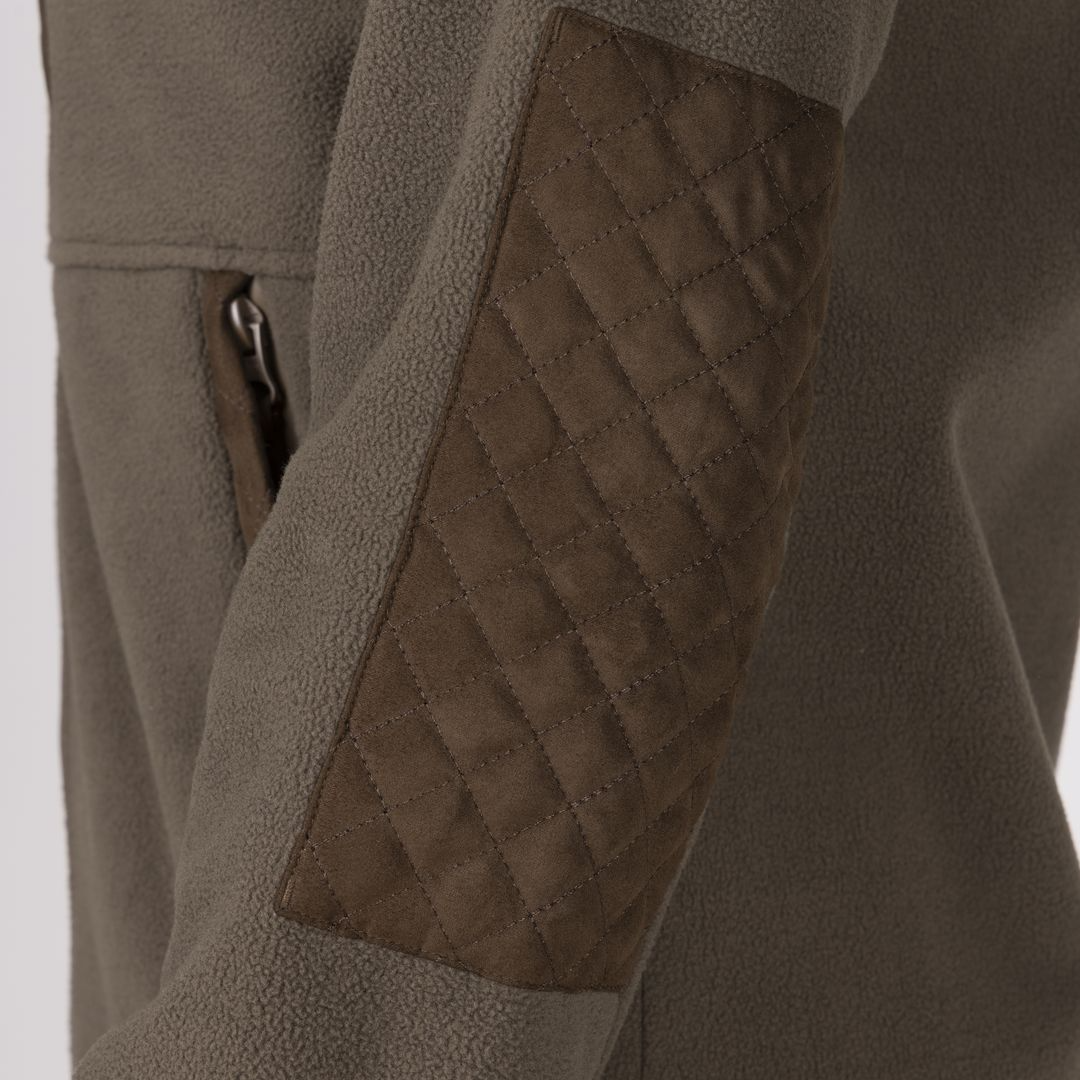 Shires Aubrion Heritage Unisex Full Zip Fleece #colour_dark-olive