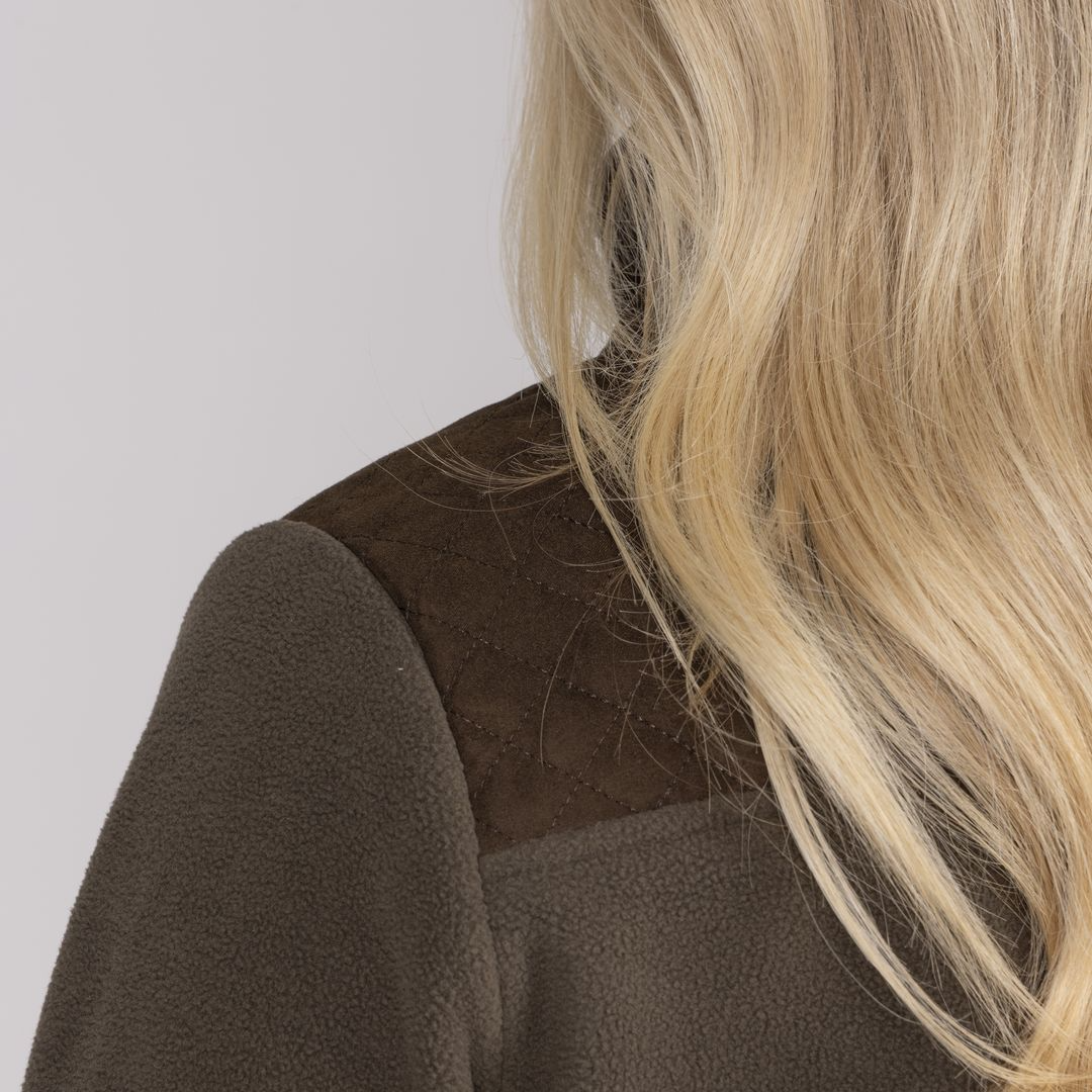 Shires Aubrion Heritage Unisex Full Zip Fleece #colour_dark-olive