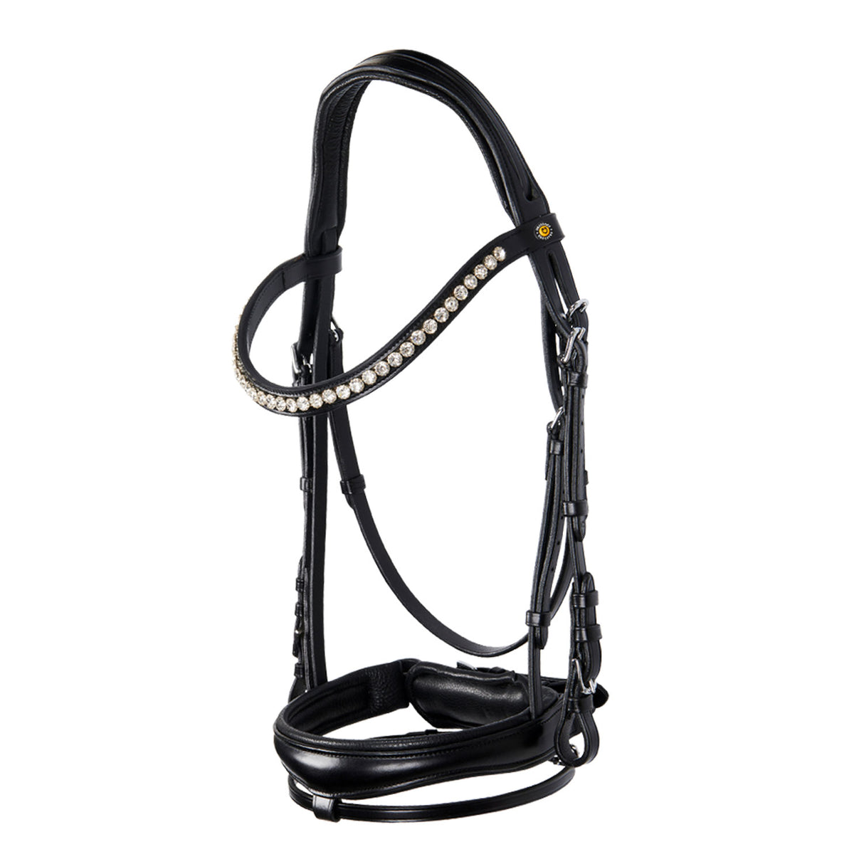 Equestro English Leather Bridle With Glitter