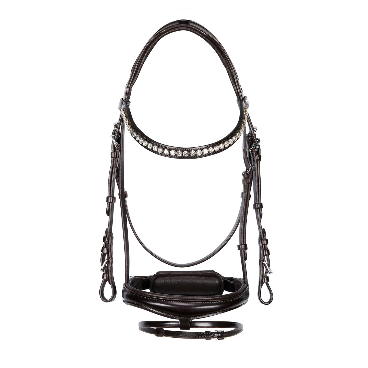 Equestro English Leather Bridle With Glitter