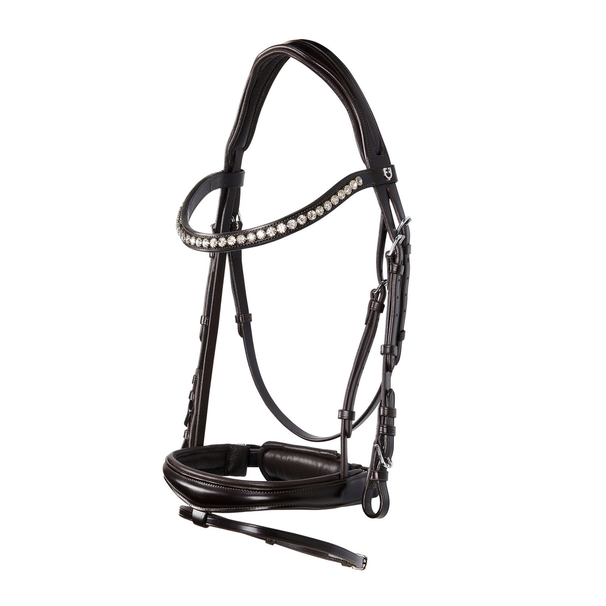 Equestro English Leather Bridle With Glitter