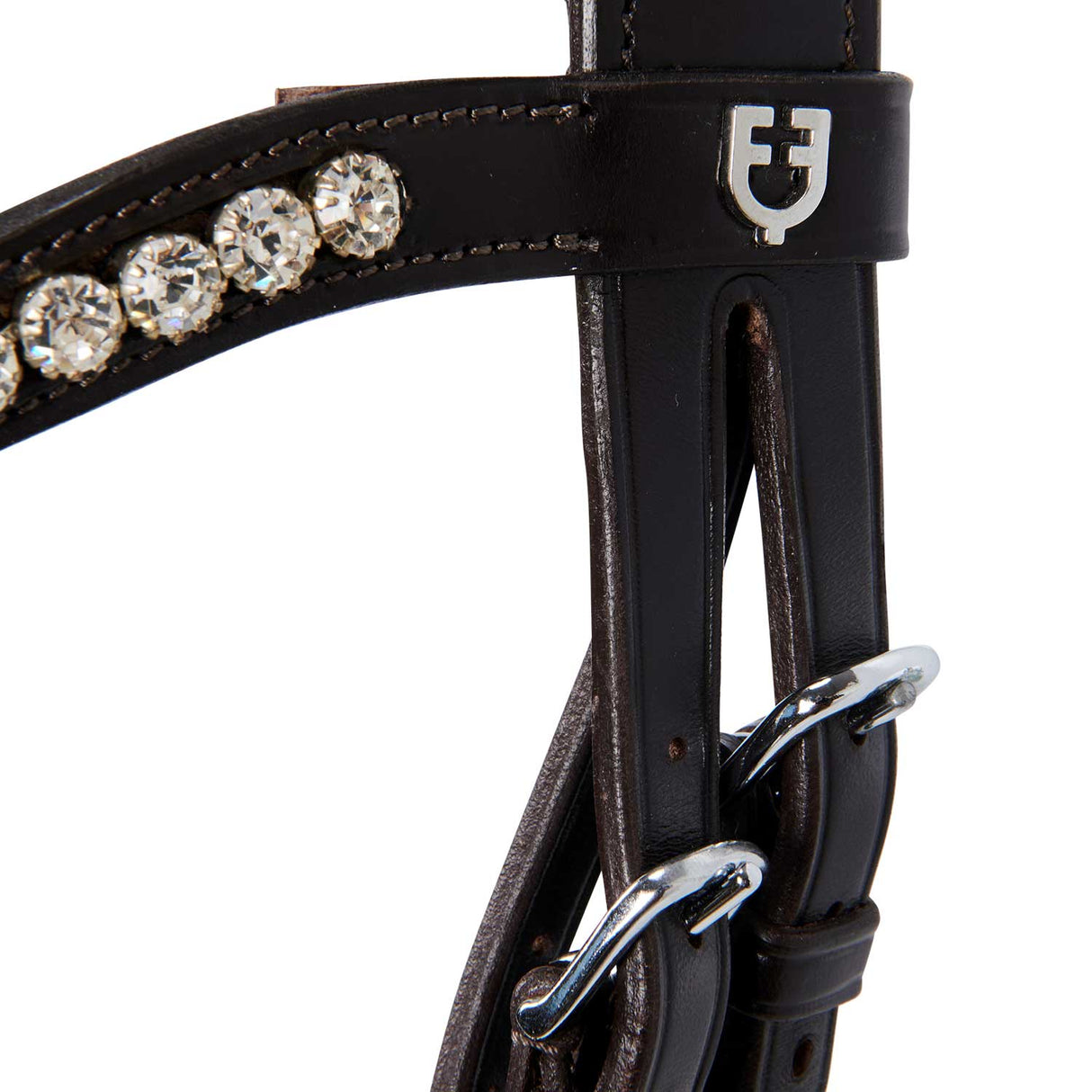 Equestro English Leather Bridle With Glitter