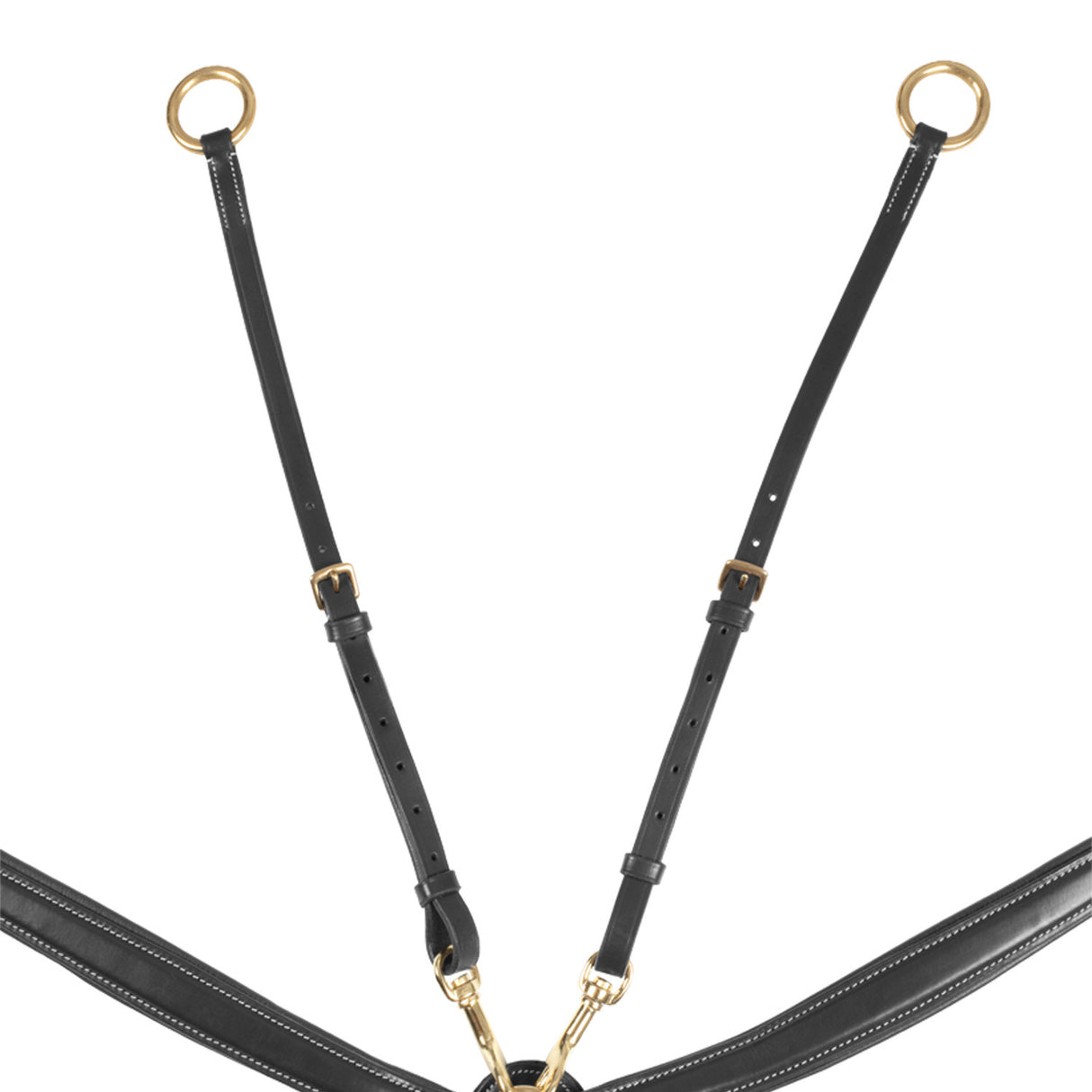 Tanned leather fork breastplate with steel buckles NEW