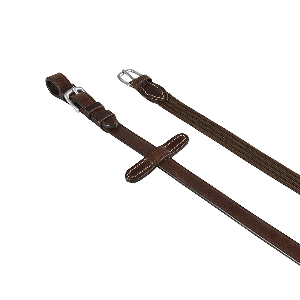 Equestro Reins For English Bridle With Silver Buckles