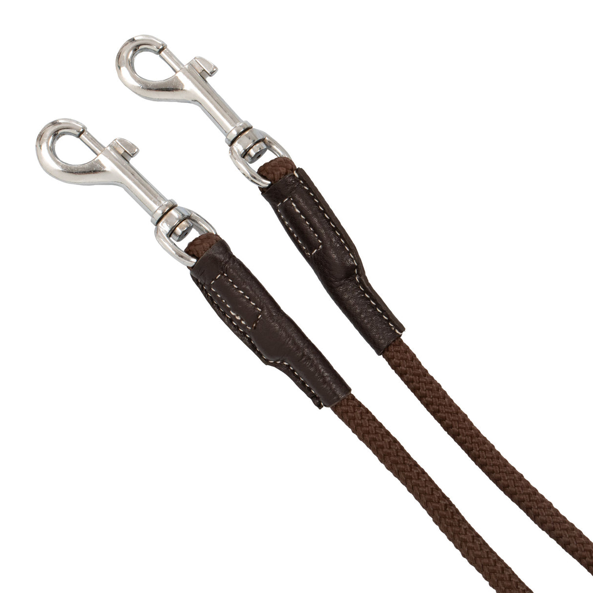 Equestro Reins With Leather And Rubber Martingale