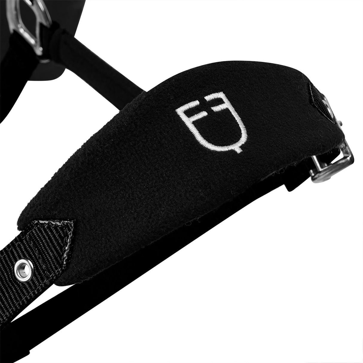 Equestro Halter With Double Adjustment And Lead Rope #colour_black