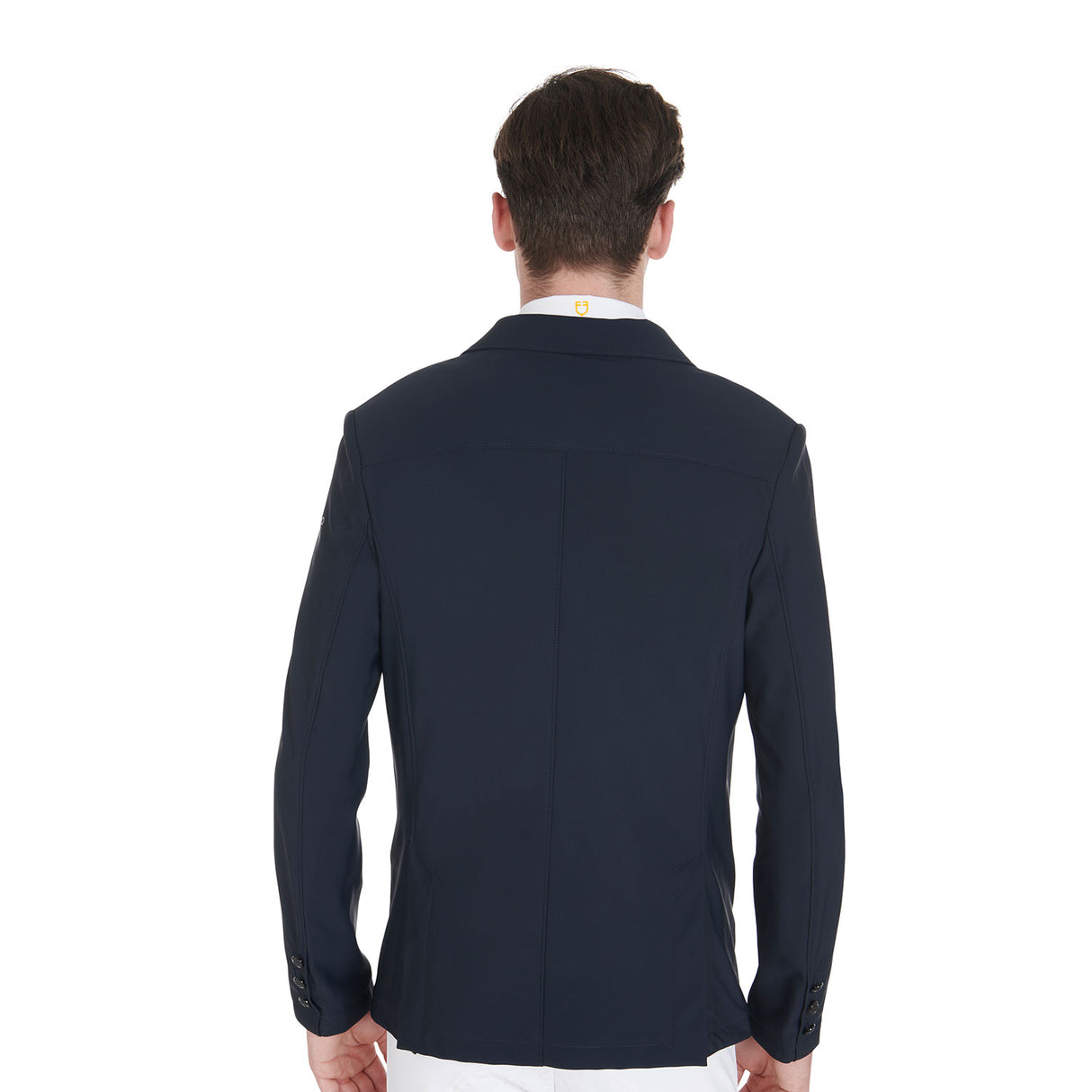 Equestro Men's Anatomical Four-Button Competition Jacket #colour_blue