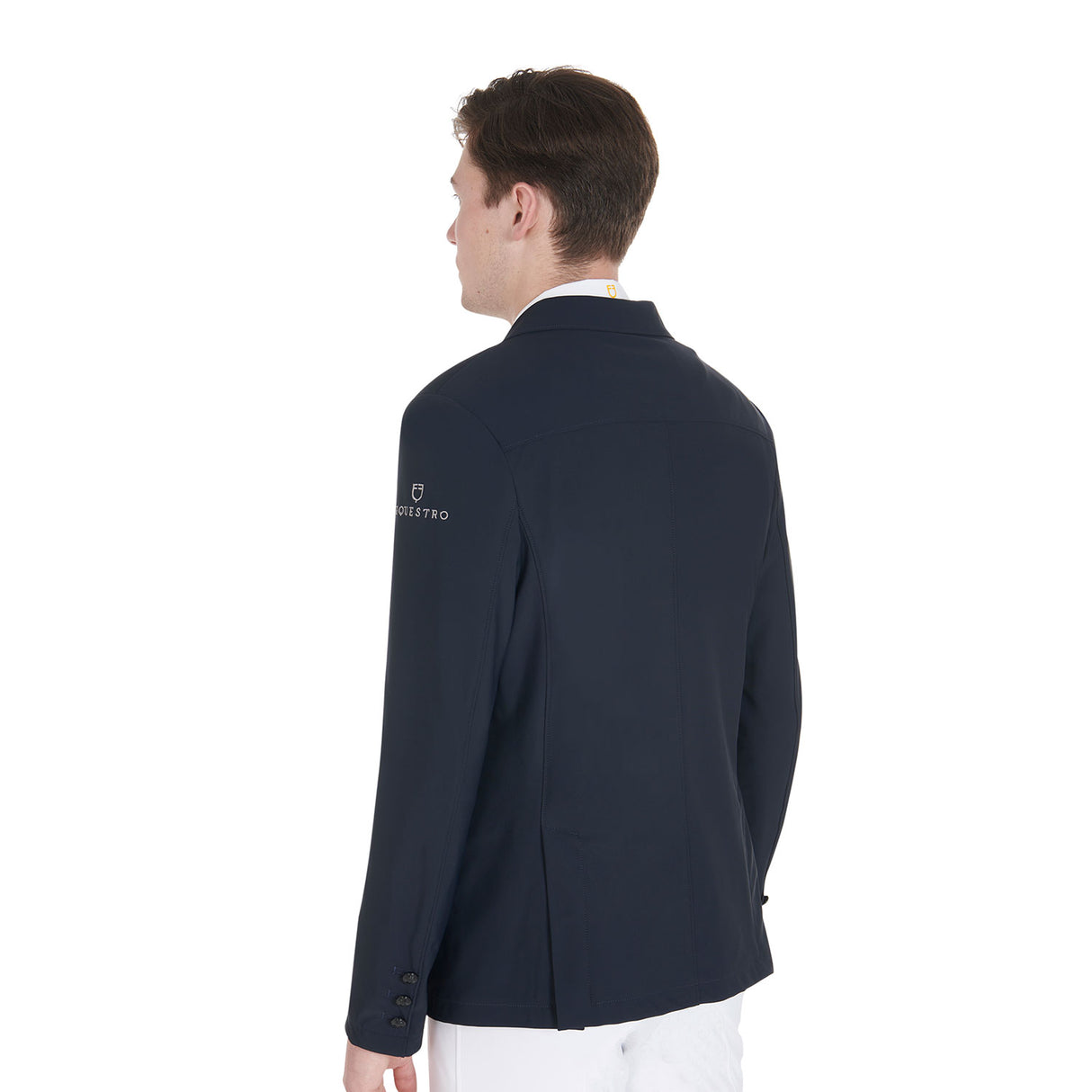 Equestro Men's Anatomical Four-Button Competition Jacket #colour_blue