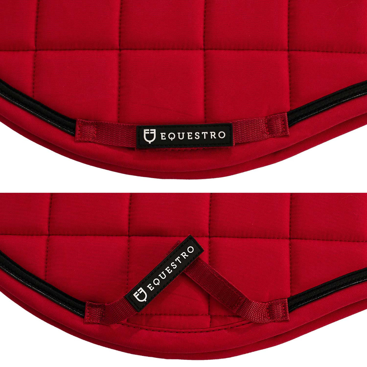 Equestro Jumping Saddle Pad In Breathable Technical Fabric #colour_red
