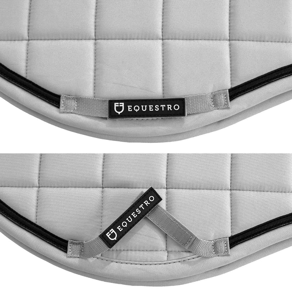 Equestro Jumping Saddle Pad In Breathable Technical Fabric #colour_white
