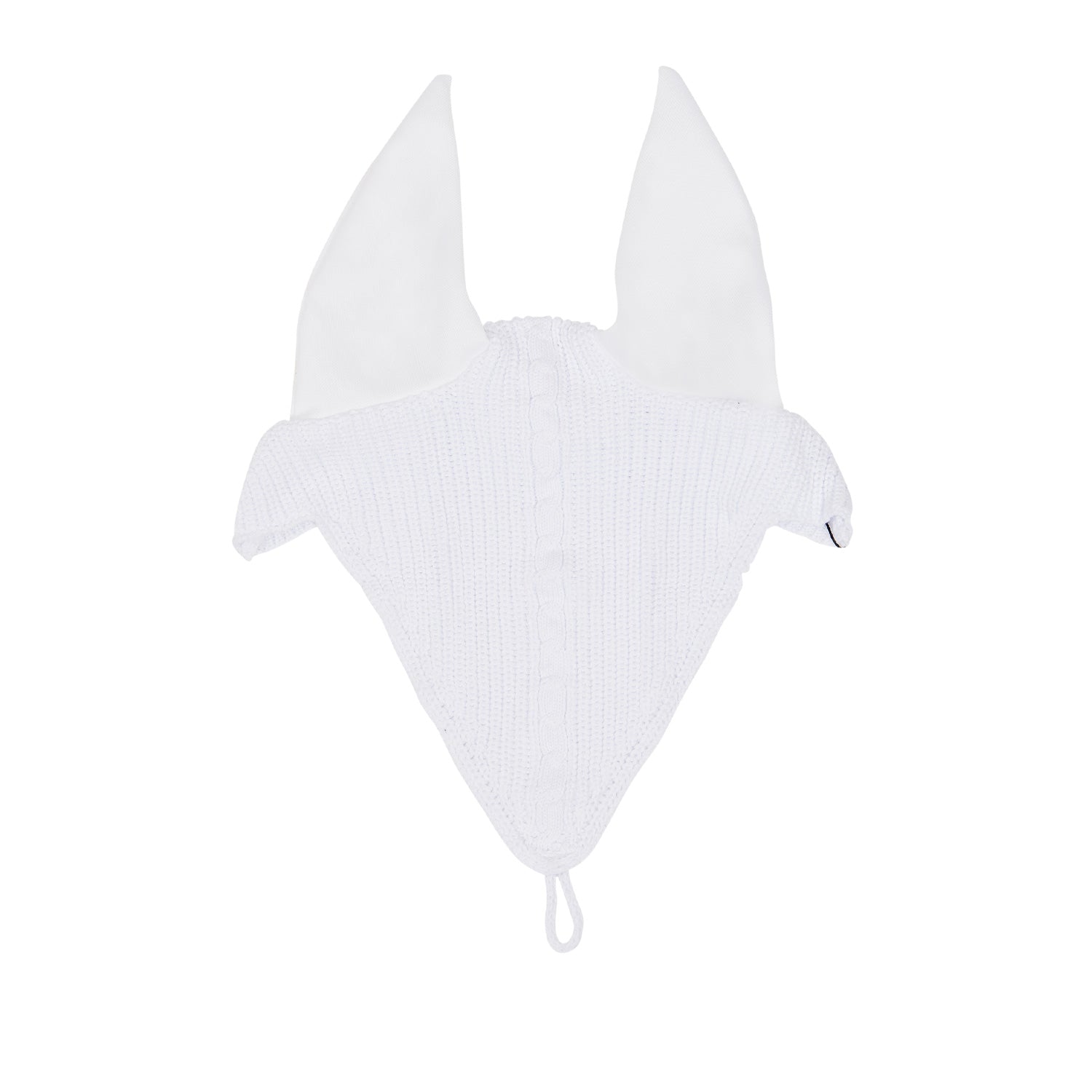 Equestro Meshing Fly Veil With Drawstring At The Noseband #colour_white