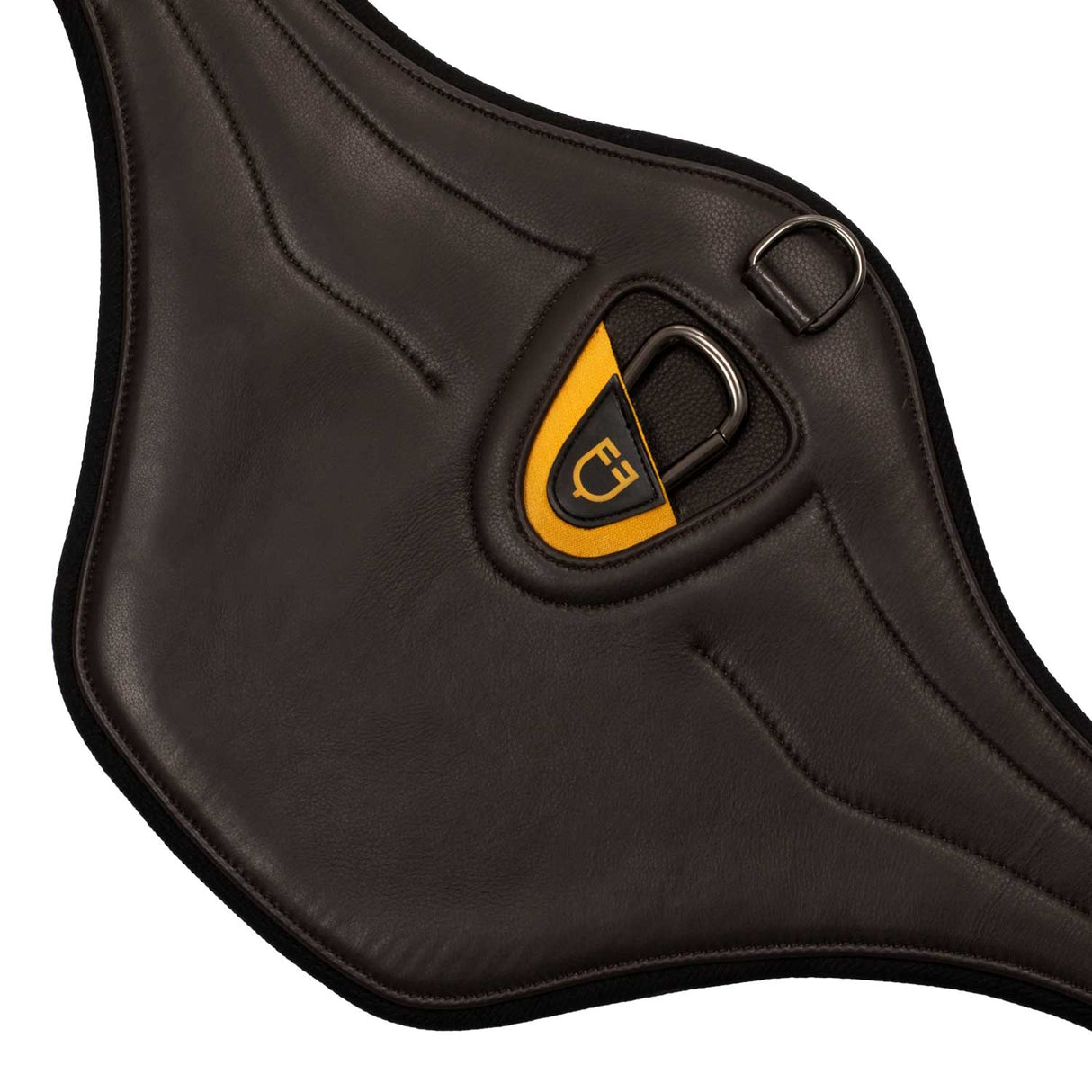 Equestro Jumping Stud Guard Girth #colour_brown