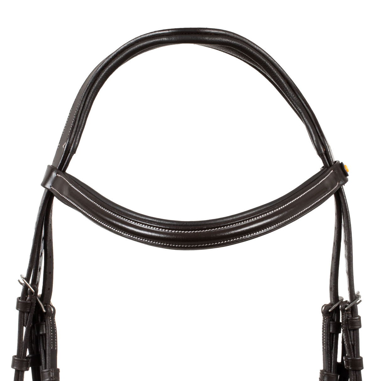 Equestro Raised And Padded Anatomical Bridle #colour_brown