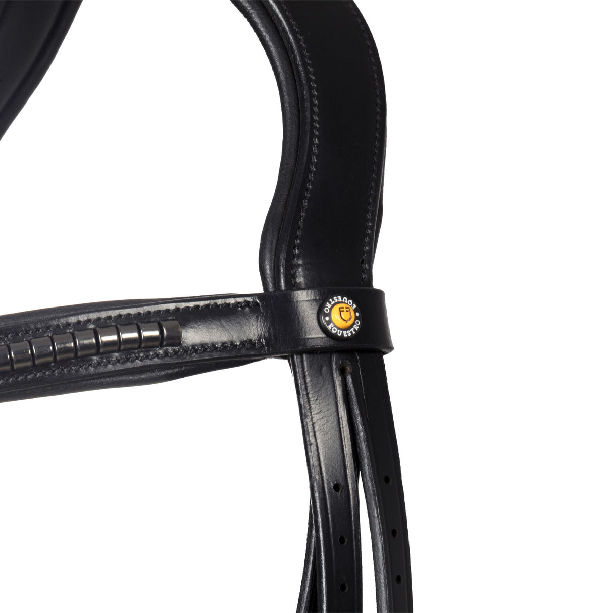 Leather bridle with black clincher