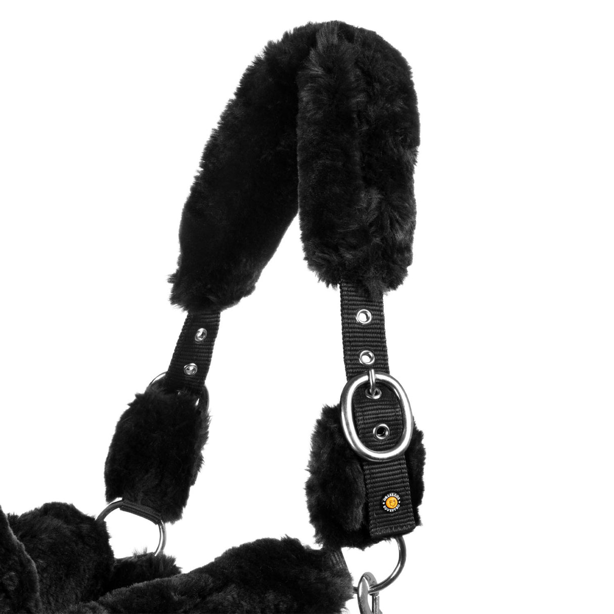 Polypropilene halter with faux sheepskin coating