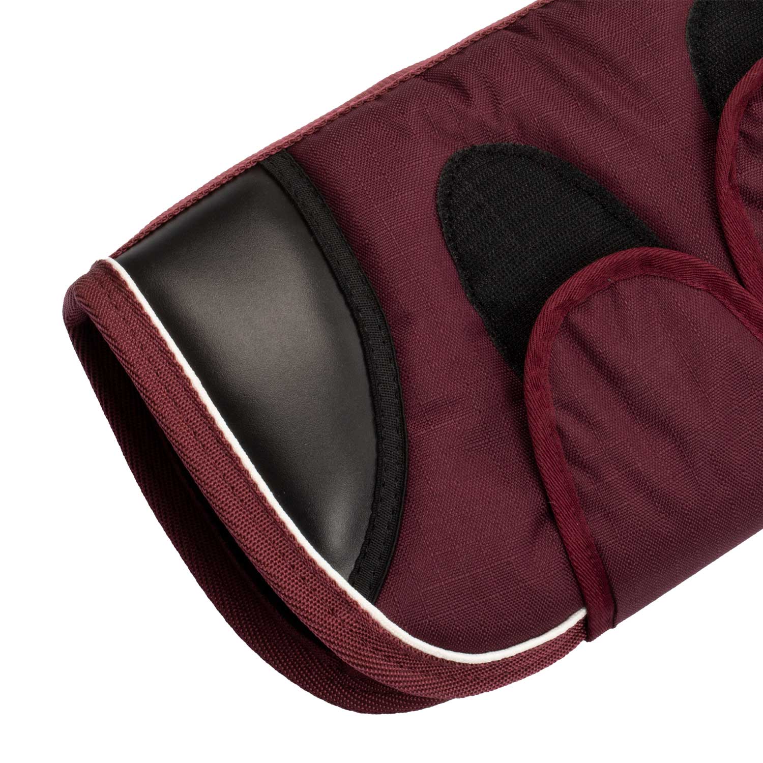 Equestro Travelling Boots Set And Tail Guard With Rubber Patch #colour_burgundy