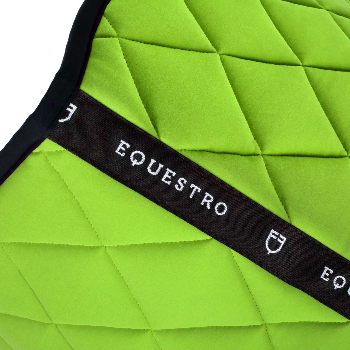 Equestro Jumping Saddle Pad With Embroidered Logo Black Line Edition