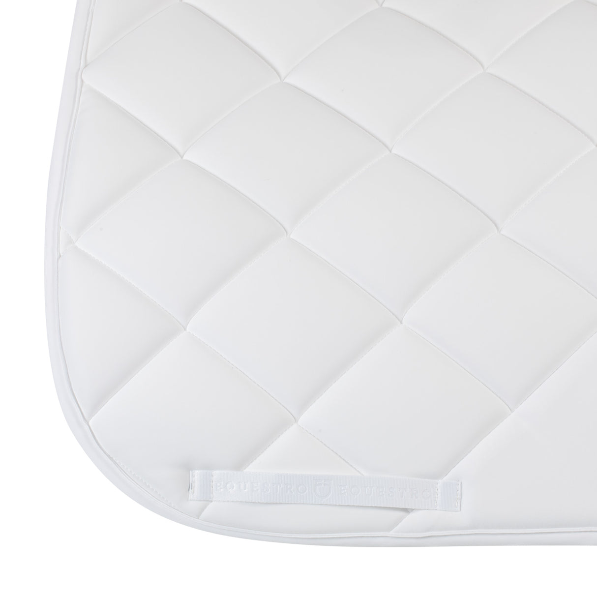 Equestro Dressage Saddle Pad Rhinestone Logo #colour_white