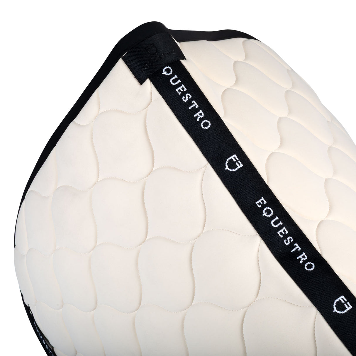 Equestro Dressage Saddle Pad With Onion Quilting #colour_beige