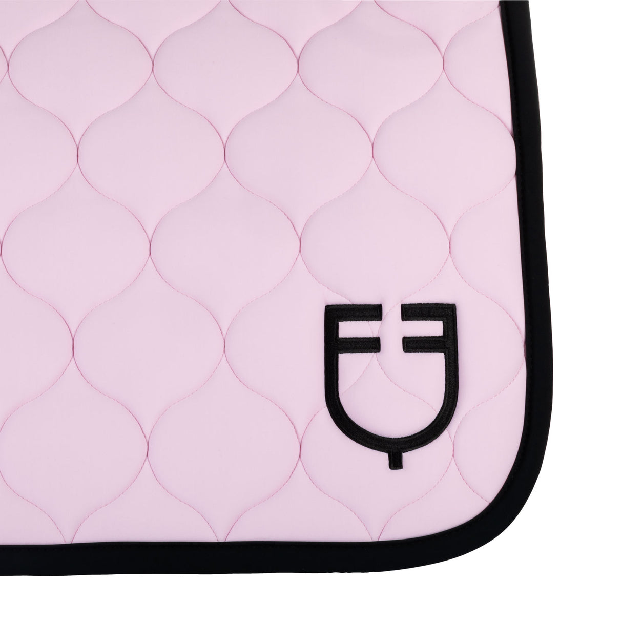 Equestro Dressage Saddle Pad With Onion Quilting #colour_pink