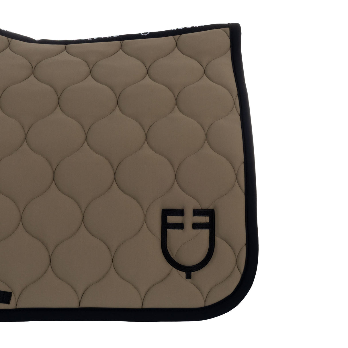 Equestro Dressage Saddle Pad With Onion Quilting #colour_brown