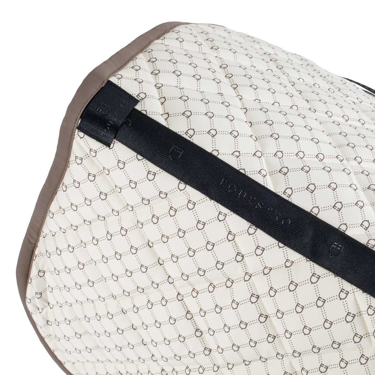 Jumping saddle pad with monogram print