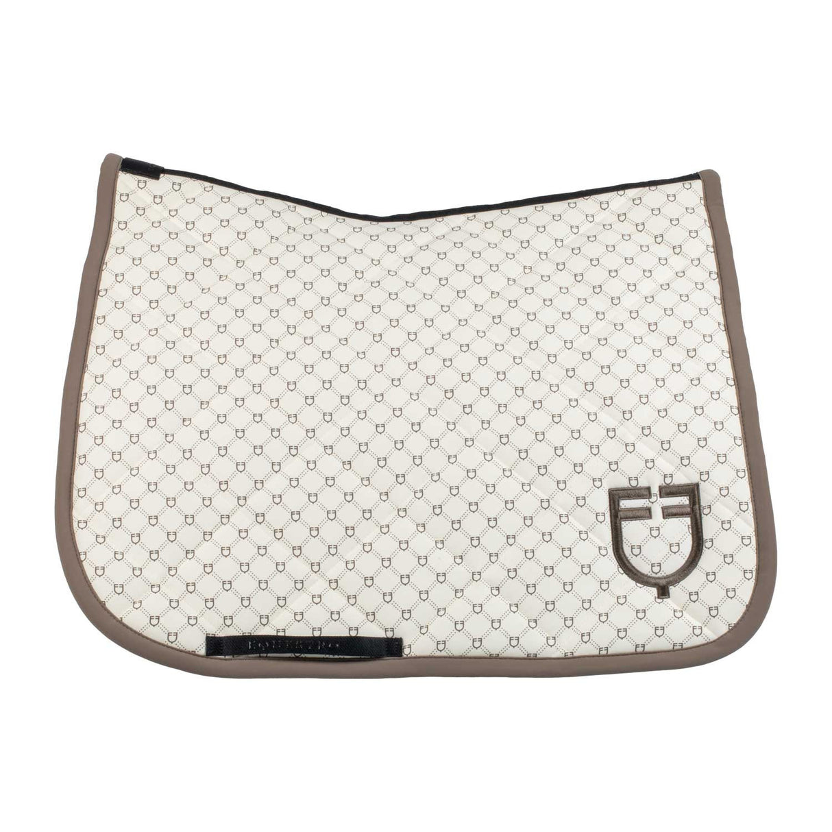 Dressage saddle pad with monogram print
