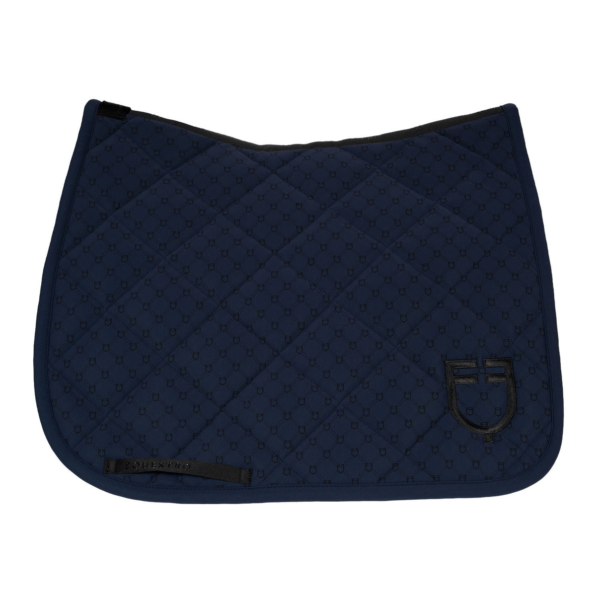 Dressage saddle pad with monogram print