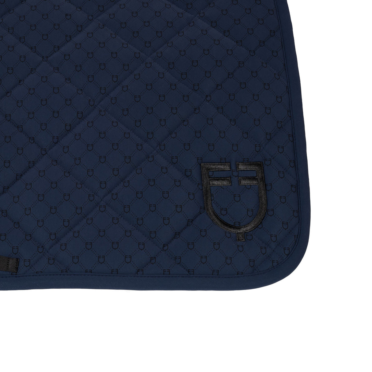 Dressage saddle pad with monogram print