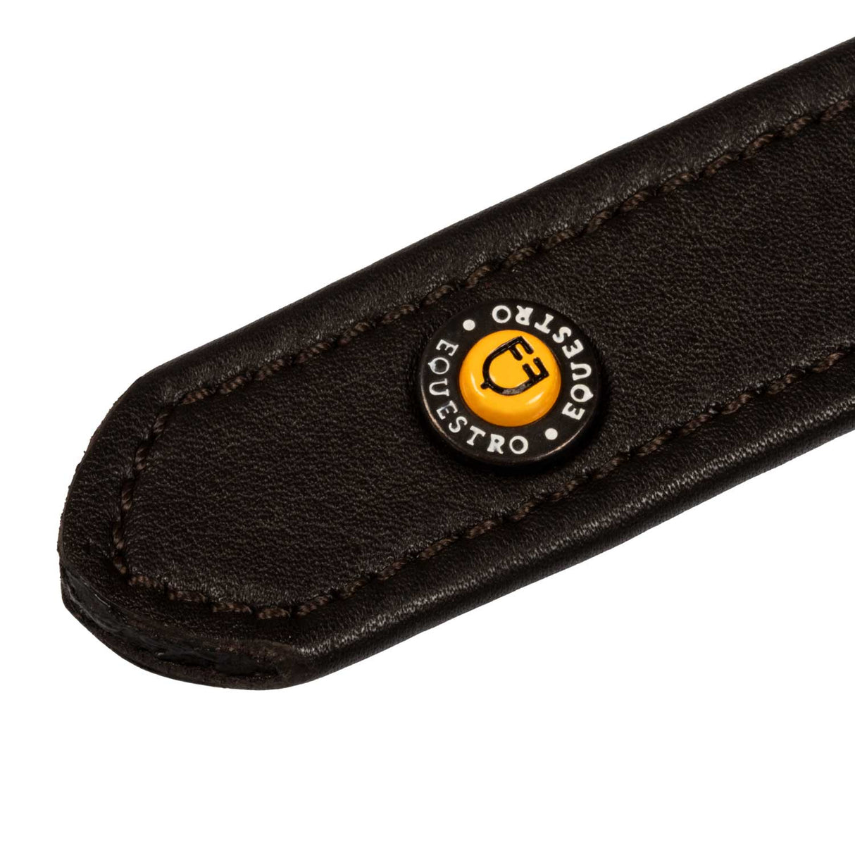 Equestro Leather Stirrup Leathers With Numbered Holes #colour_brown