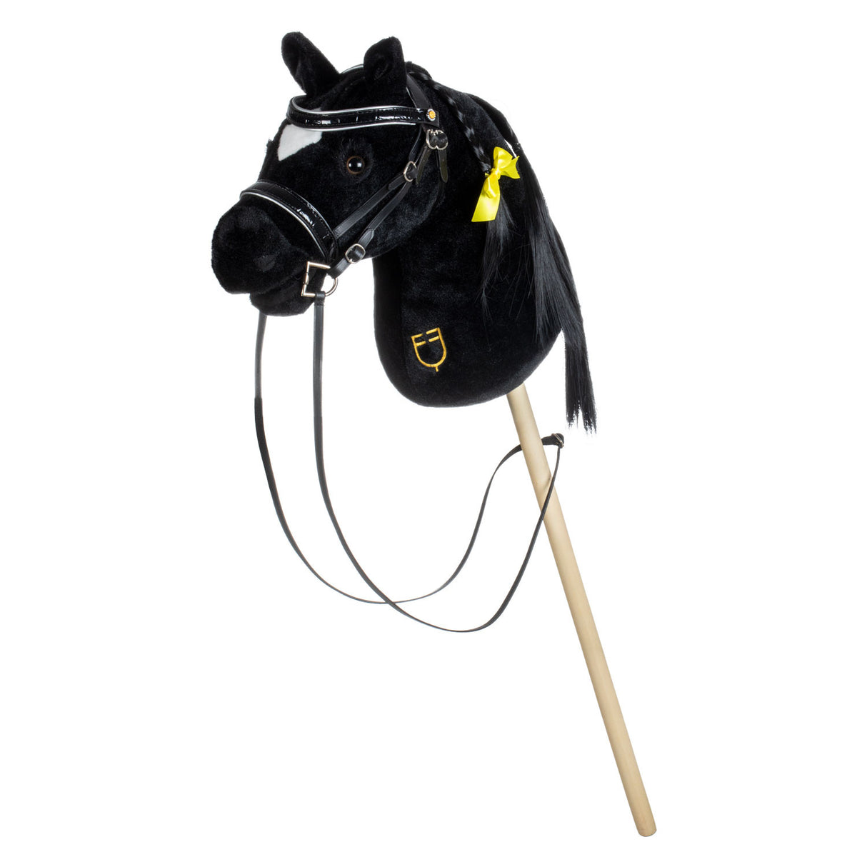 Shiny leather bridle for hobby horse