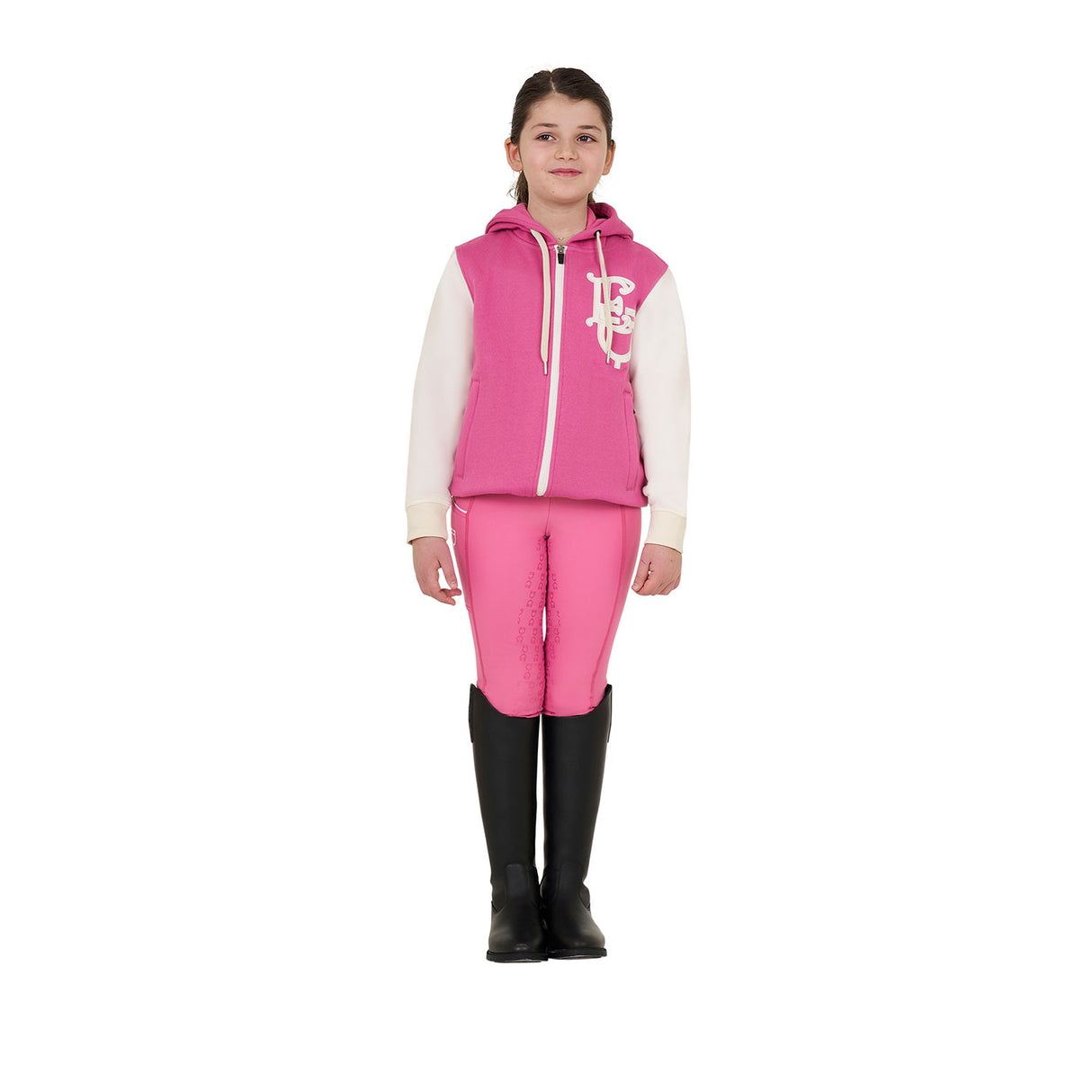 Girls' EQ two-tone hoodie with front zip