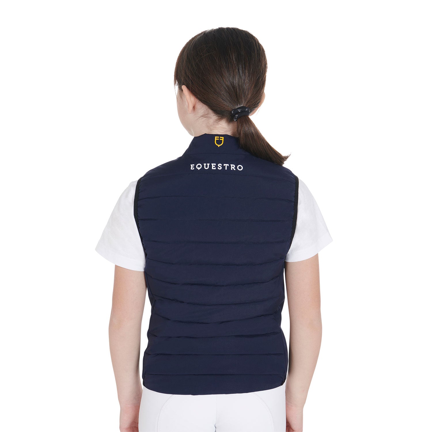 Equestro Kids' Vest In Technical Fabric #colour_blue