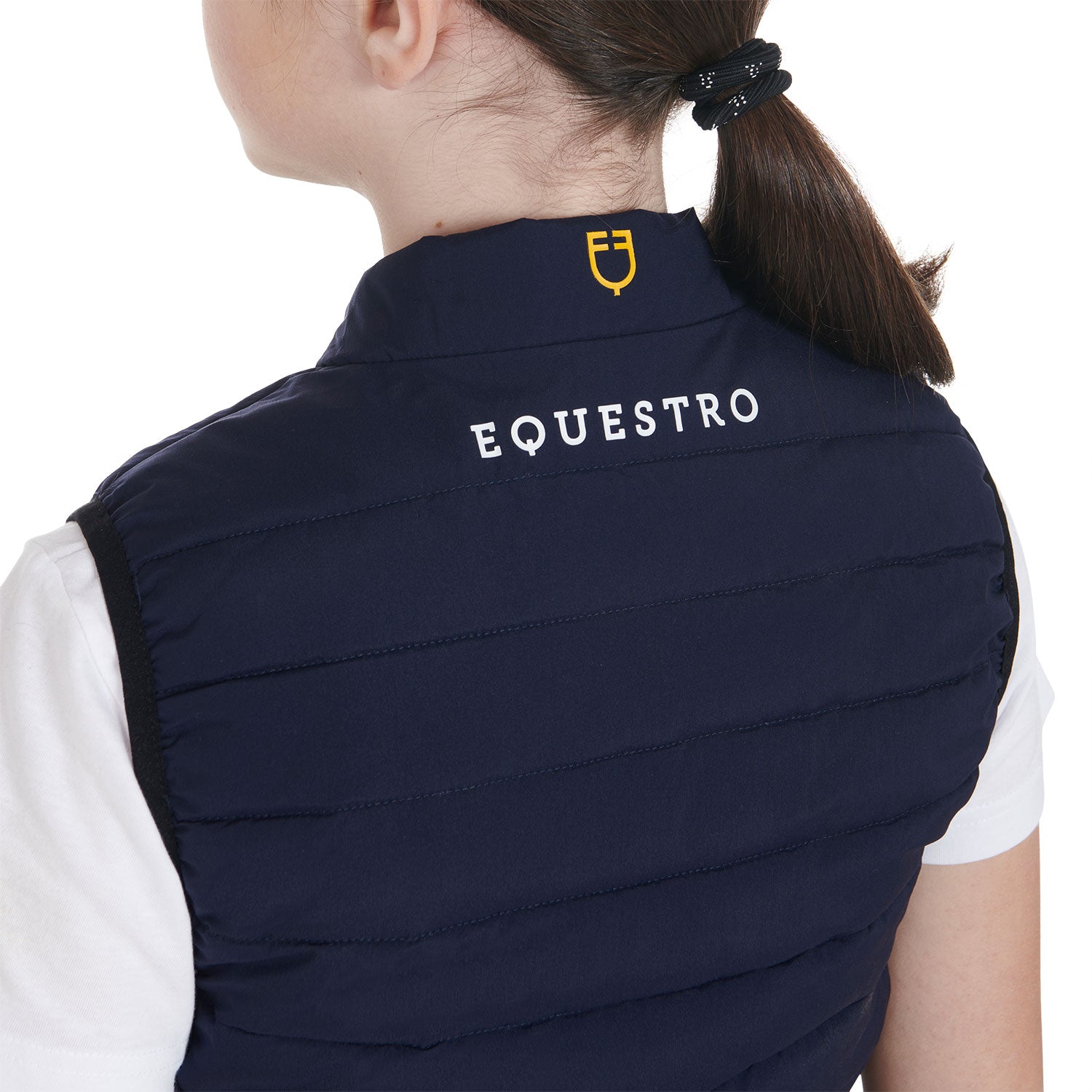Equestro Kids' Vest In Technical Fabric #colour_blue