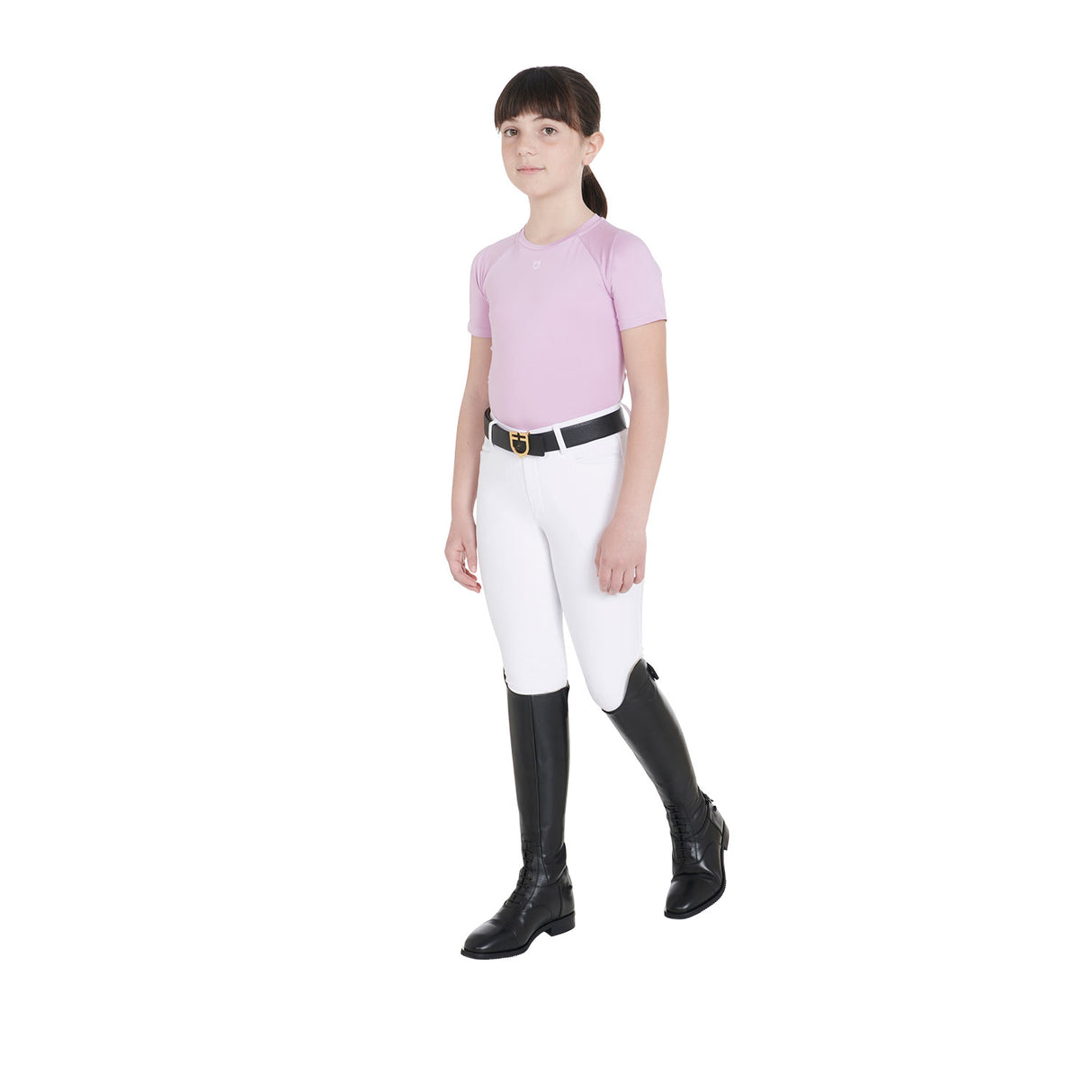 Equestro Kids' training t-shirt in technical fabric