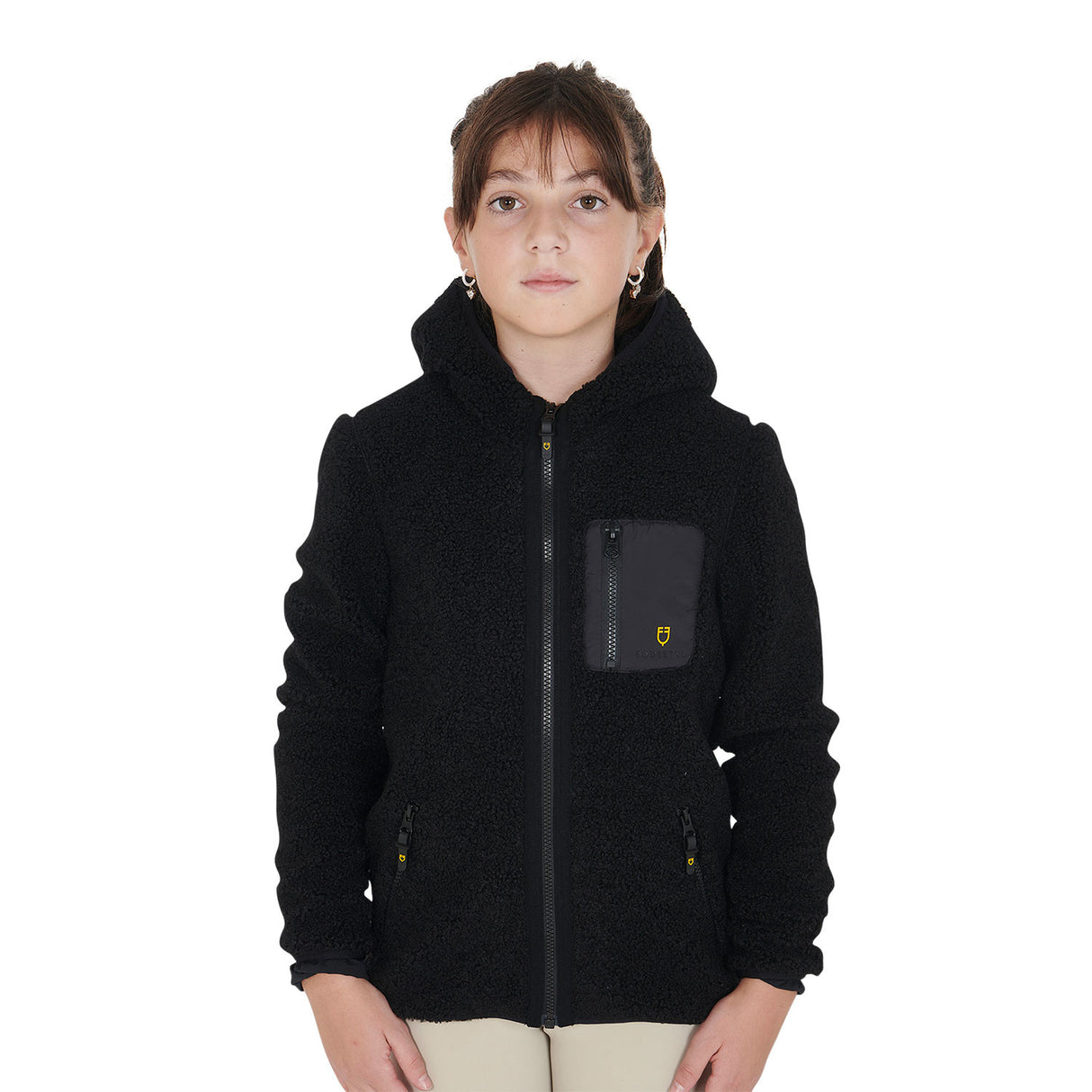 Kids' fleece sweatshirt with front zip