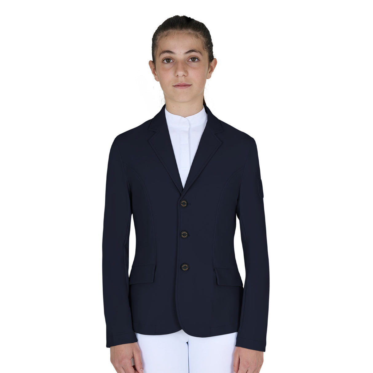 Kids' slim fit three button competition jacket