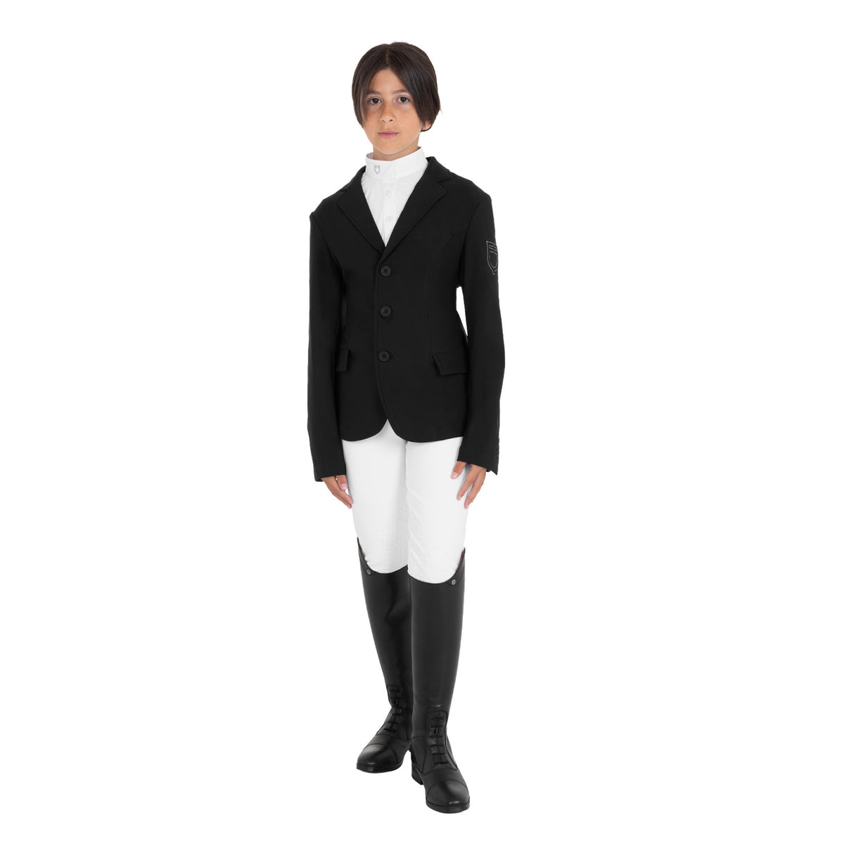 Kids' slim fit three button competition jacket