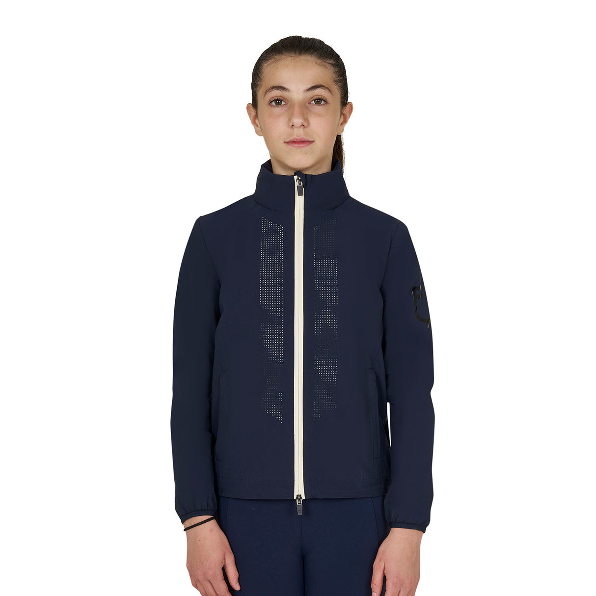 Kids' unisex softshell jacket with back logo