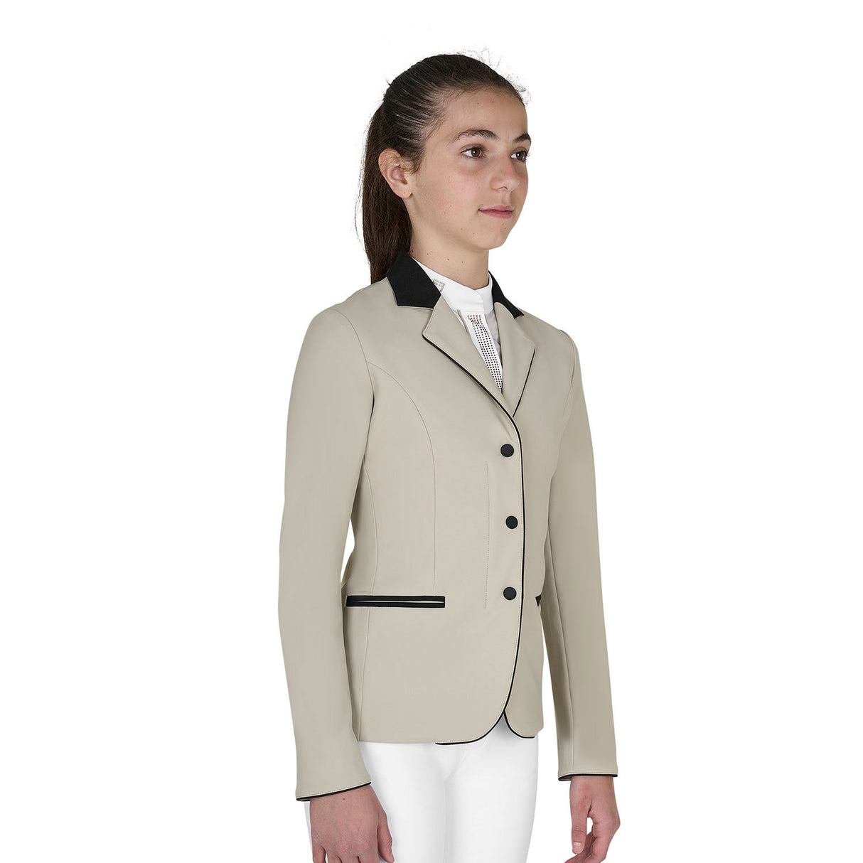 Kids' unisex competition jacket with zip and buttons