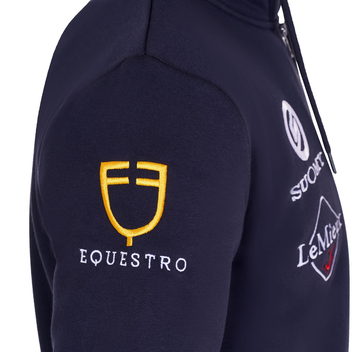 Men's sweatshirt with multi-logo hood