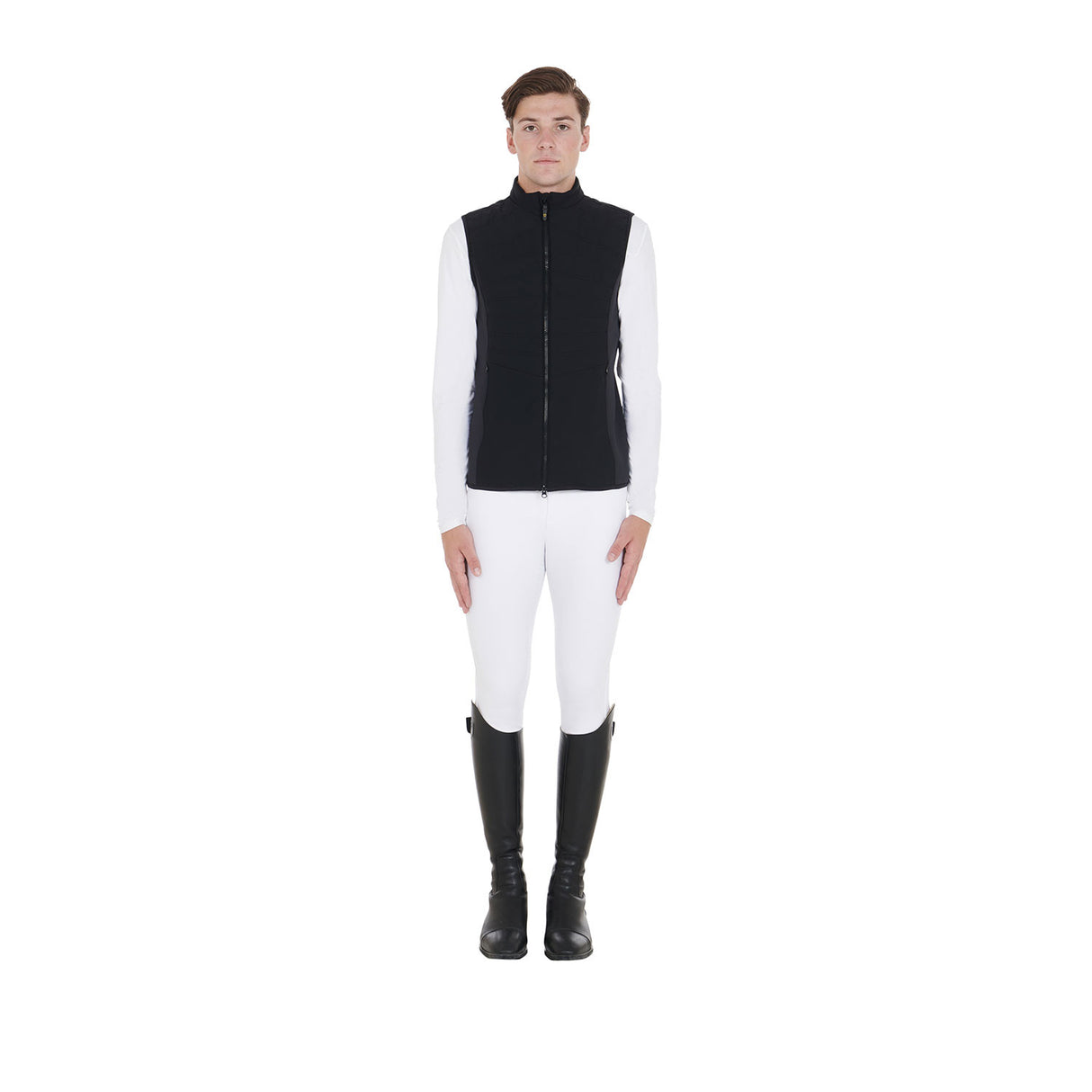 Men's slim fit vest in technical fabric