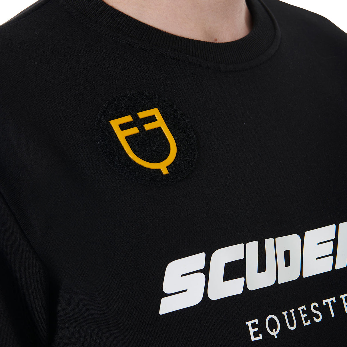 Equestro Scuderia Equestro Men's Crewneck Sweatshirt #colour_black