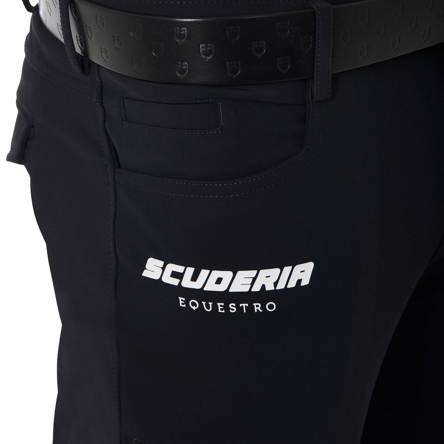 Equestro Scuderia Equestro Men's Knee Grip Breeches #colour_black