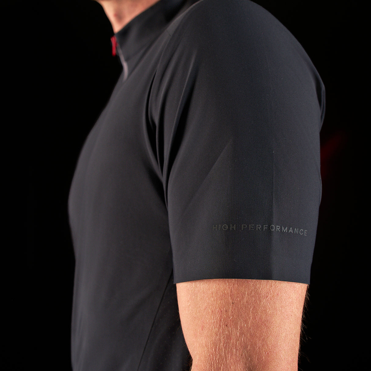 Equestro Equestro Ridertechnology Men's Training Polo Shirt Short Sleeves And Zip #colour_black