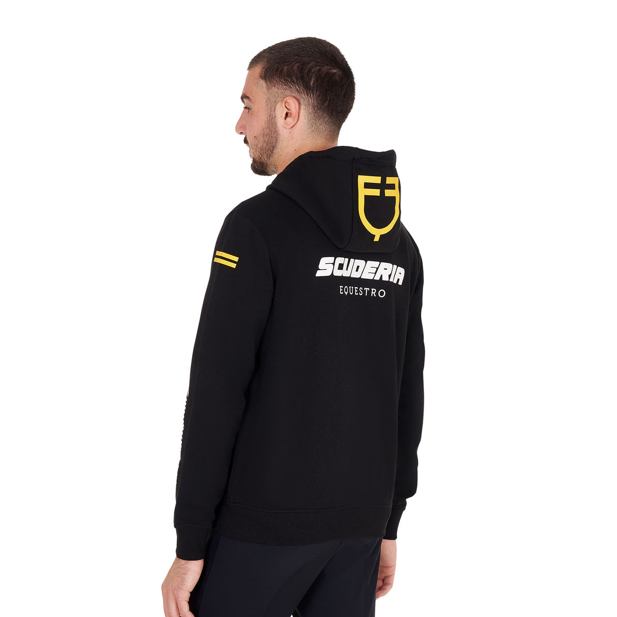 Equestro Scuderia Equestro Men's Hooded Sweatshirt #colour_black