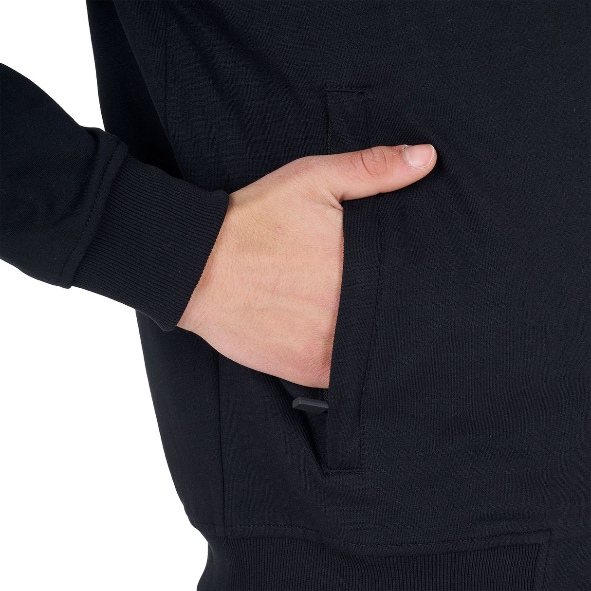 Men's sweatshirt with adjustable hood and zip