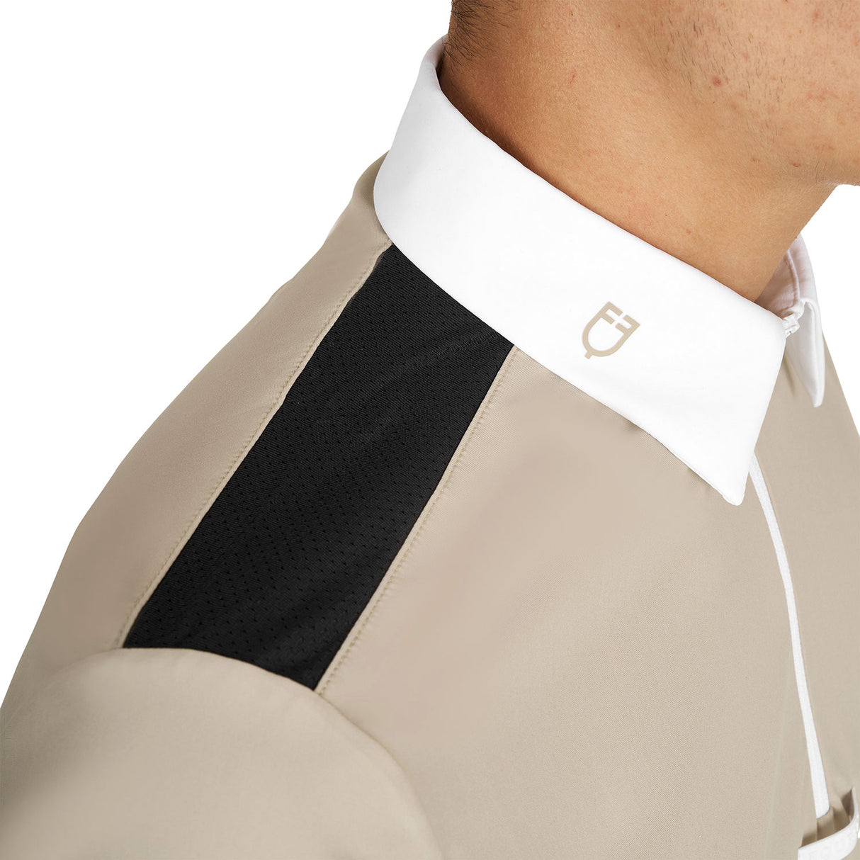 Men's slim fit half-sleeved competition polo shirt